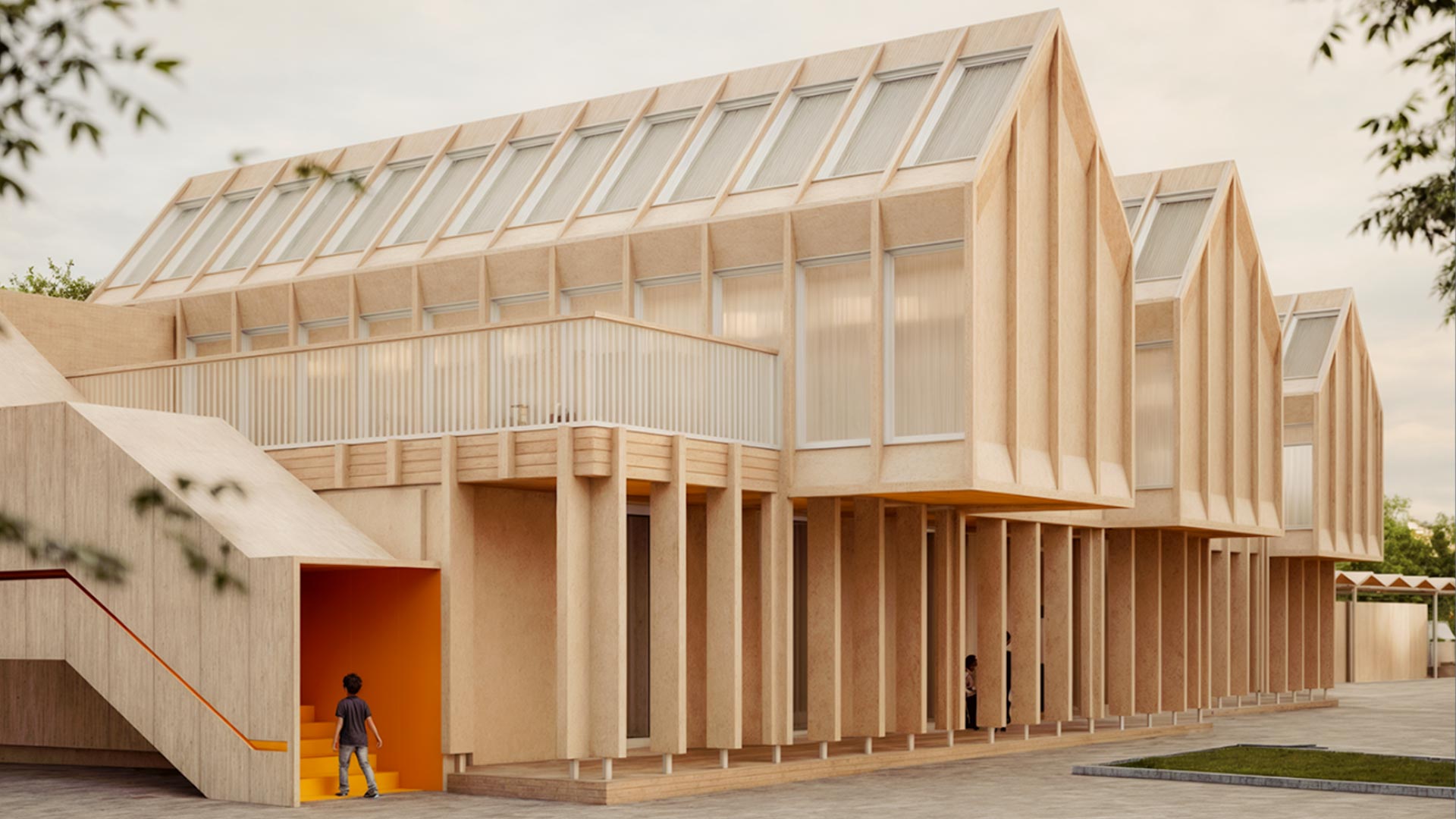Ein 3D-Render eines Therapiezentrums des Sozialwerkes.